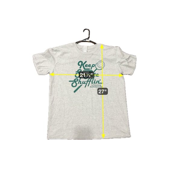 Keep St Pete Shufflin Tee Shirt Gildan Softstyle Gray Green Sz XL - Picture 7 of 9